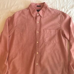 J Crew men’s medium slim fit red OCBD